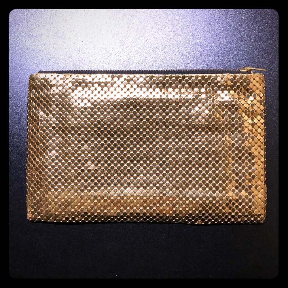 Vintage Whiting & Davis Mesh Metallic Gold Clutch